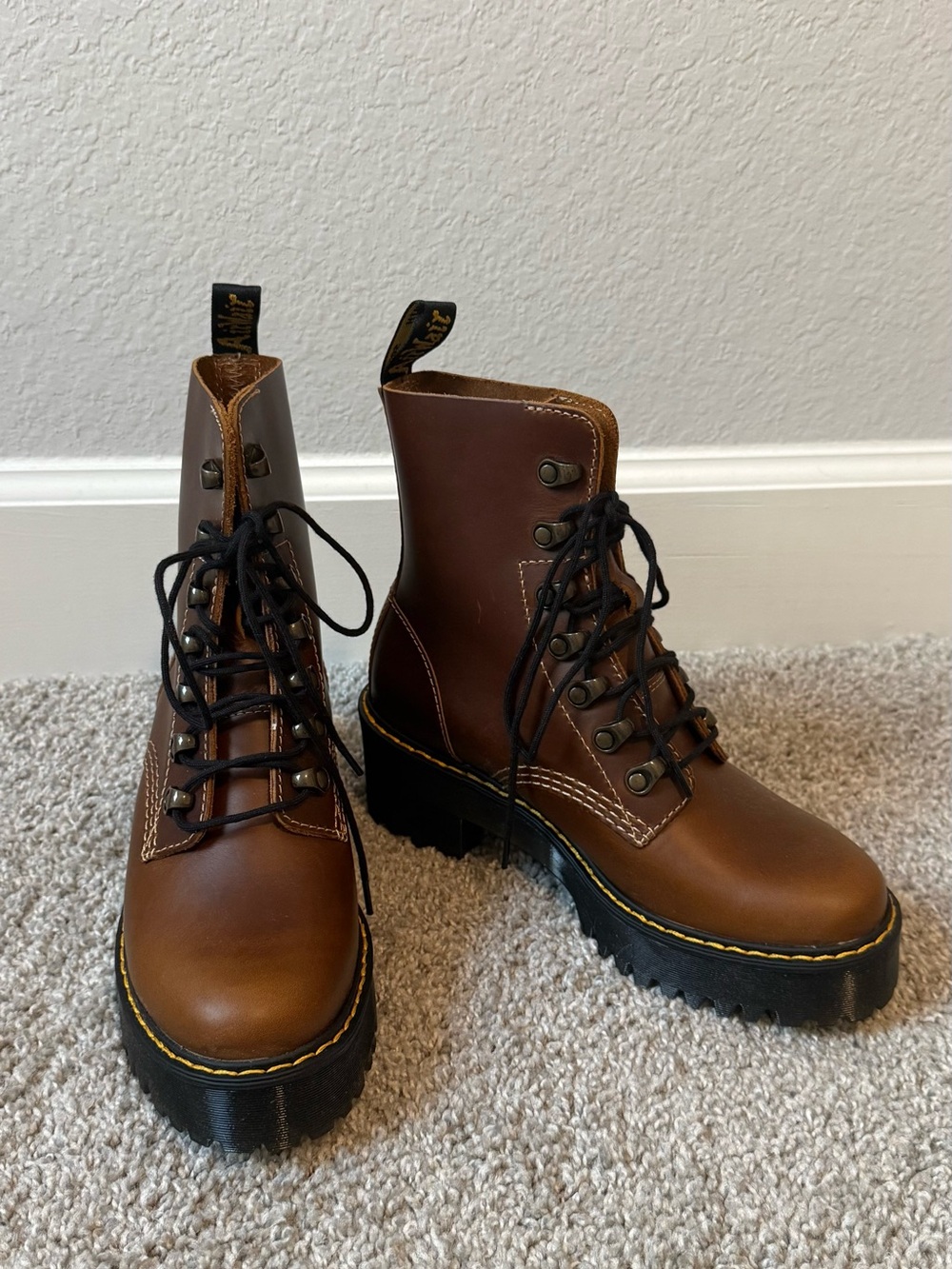 Dr. Martens Leona Lace-Up Boots - Picture 2 of 15